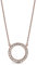 PANDORA Funkelnder Kreis Halskette in Roségold mit 14 Karat rosévergoldete Metalllegierung und Cubic Zirkonia Steinen Moments Collection, Länge 45cm
