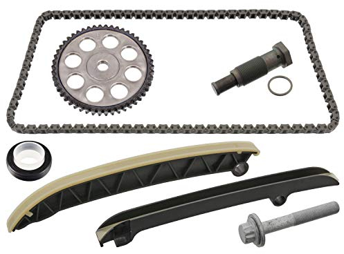 febi bilstein 104259 Steuerkettensatz für Nockenwelle, mit Gleitschienen und Kettenspanner , 1 Stück