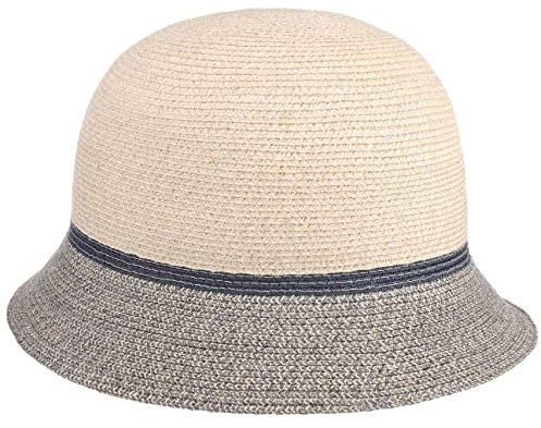 Mayser Nannia Damen Glockenhut UV-Schutz Hut Leinen Hanf Made in EU Frühjahr Sommer grau-meliert One Size
