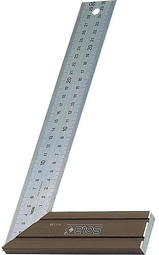 Équerre SRG300, longueur 30 cm, division en mm des deux côtés, butée à onglet à 45 degrés