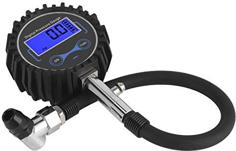 Manometro Digitale per Pneumatici, Fydun Monitoraggio della Pressione dei Pneumatici 200PSI Display Digitale LCD 4 Unità Per Auto Auto Moto