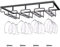 Rack per Calici, Porta Bicchiere da Vino Sospeso, Supporto per Calice, Portabicchieri a 4 File, 4 File di Supporto per Bicchieri da Vino, Con Viti Montaggio, Alta Capacità, per Banconi Bar, Cucine