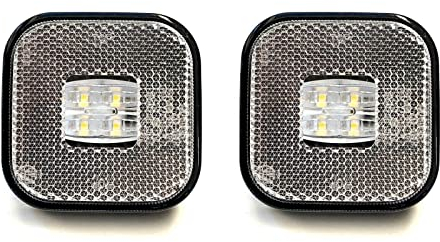 MelTruck® 2x Weiße LED Begrenzungsleuchte Umrissleuchte E9 für Anhänger Trailer Wohnwagen