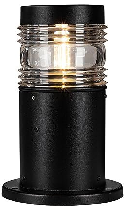 Mengjay Lampada a colonna E27 Lampade da Esterno Rotonde IP44 Impermeabile Luci colonna per esterni Giardino Villa Lampada a pilastro di Alluminio Cortile Lampada da Prato (D)