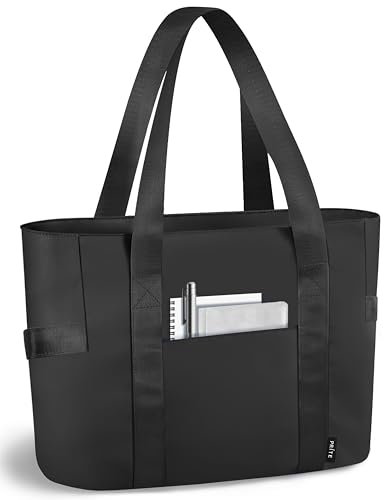 Prite Laptop Tote Bag for Women Waterproof Shoulder Bag with 16 inch Computer Compartment for Work School Travel