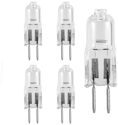 UGEFKMQ Bombilla Halógena G6.35 12V 24V 220V 35W 50W 75W 100W Lámpara Halógena GY6.35 Cuentas De Luz De Cristal, Lámpara De Trabajo Regulable 5Pc 220V-75W