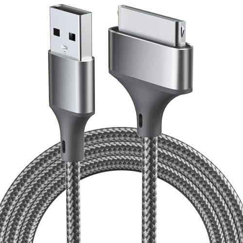 Cable de Carga USB a 30 Pines de 1 m para iPhone 4/4s, 3G/3GS, iPad 1/2/3, iPod Touch - Sincronización y Carga Rápida, Trenzado