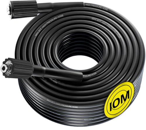 TAPKUA 10M Hochdruckschlauch, M22-Buchse-3/8 Connect Verlängerung Schlauch, M22-14 an Beiden Enden des Schnellverbindungs Ersatzschlauch, M22-Außengewinde Verbinder für Spritzpistolen