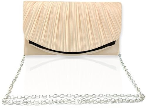 AEESRRU Damen Clutch Rose mit Kristallketten, funkelnde Abendtasche, modische Handtasche, Kette Schultertasche, passend für Abendessen, Hochzeiten, Geburtstagsfeiern, Tänze, Cocktailpartys (Beige)