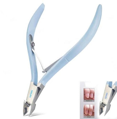 JAW 16 Coupe-cuticules Coupe-cuticules en acier inoxydable Coupe-cuticules durable et tranchant Outil de retrait de coupe-cuticules pour les salons à usage domestique Bleu