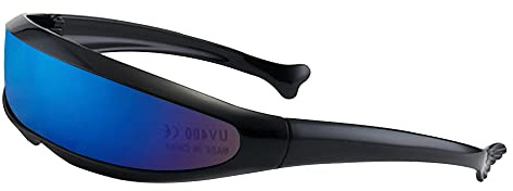 JINTOU Lunettes de soleil futuristes enveloppantes pour cyclope, lunettes de soleil de fête