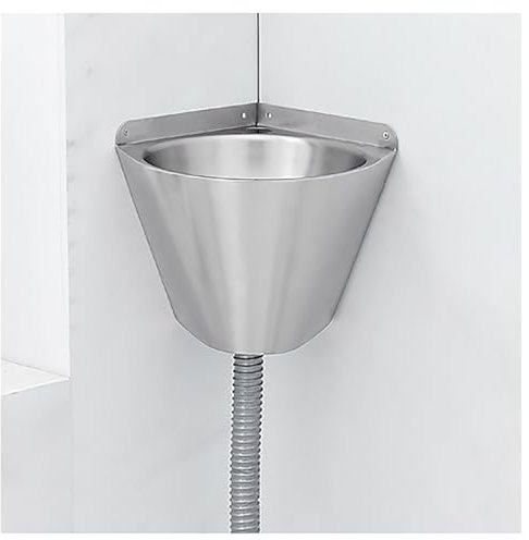 304 Stainless Steel Triangular Washbasin, Pedestal Basin, Bathroom Sink, Wall-Mounted Compact Toilet Washbasin, Small Size