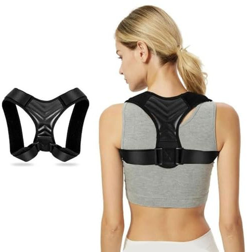 XFSRG Correttore Posturale Spalle Apri Schiena Dritta Uomo e Donna Regolabile Proteggere Dorsale Lombare Fascia Lombare Supporto Correttore Postura(Nero)