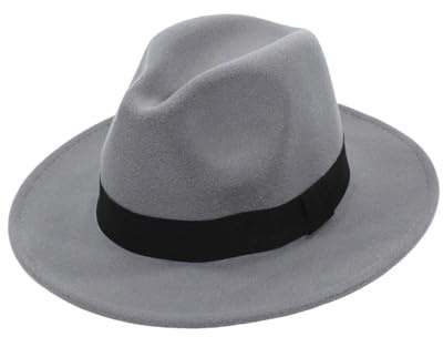 Chapeau Fedora classique 2026 pour une élégance intemporelle, large bord, réchauffe en hiver et convient pour les occasions décontractées et festives.