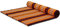 livasia Rollmatte XXL breit Doppelbett - 200x145x4,5cm - Gästebett Gästematratze 2 Personen mit Muster, Reisebett für Kofferraum und outdoor, Thaimatte Kapok Garten und Balkon (Orange)
