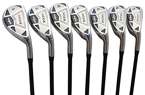Men’s Majek MX4 Hybrid Iron Set, which Includes: #4, 5, 6, 7, 8, 9, PW Regular Flex Graphite Right Handed New Utility Clubs