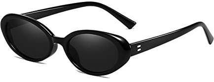 LHSDMOAT Occhiali da Sole Cat's Eye Retro Anni '70 Ovale - Unisex Stile Vintage per Guida e Viaggio, Lenti UV400 Protezione Occhi Moda Contemporanea