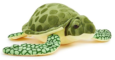 Zappi Co 100 % återvunnen plyschsköldpaddsleksak (32 cm bredd) mjuk mysig miljövänlig mjuk leksak samling för nyfödda, första barn