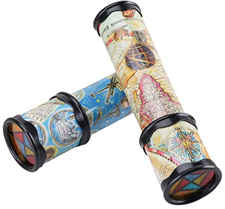 SAFIGLE 2 StüCke Kaleidoskop Spielzeug FüR Kinder - PäDagogisches Lernspielzeug Zur FöRderung Von KreativitäT Und Fantasie in ZufäLligen Farben Perfekte GrößE FüR Kleine HäNde (20 X 5 X 5 cm)