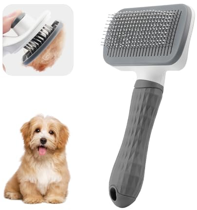 Hundebürste Hundebürste Langhaar Hundestriegel Katzenbürste Langhaar Hundekamm Unterwolle für Katzen Hunde Pudel Labrador