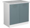 Vicco Spülenunterschrank R-Line, Küchenunterschrank für die Spüle, Blau-Grau/Weiß, 80 cm, AP Marmor