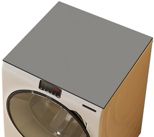 Machine Antidérapant Couverture 60 X 60 cm Tapis de Machine à Laver Dessus Protection Machine a Laver Dessus Tapis Protection Dessus Machine à Laver pour Sèche-Linge et Lave-Linge à Tambour (Gris)