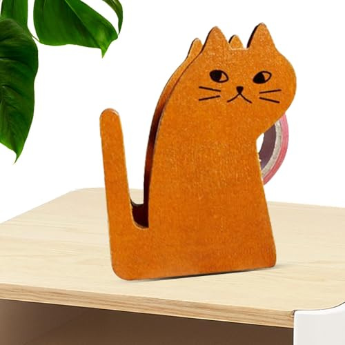 Dispensatore di nastro adesivo - divertente supporto per striscia di gatto funzionale, accessorio da scrivania | Cartoon Supply Cutter di nastro animale giocoso, elegante organizzatore da