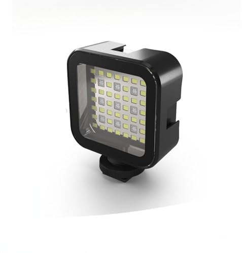 Dive Light with 49 Lamp Beads, Diving Flashlight 3000LUX/20CM, 7 Modes ST-49W RGB Underwater Fill Light, 30m Waterproof Diving Fill Light Underwater LED Video Light for 9 Action Camer