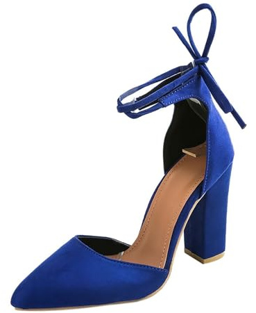 cfpqv Sling Pumps Women's Wedding Shoes High Heels Pumps Dress Shoes Closed Sandals Party Evening Shoes Strappy Sandals Bridal Shoes Women's Shoes Elegant and Comfortable Sandals Heel Shoes, blue, 5