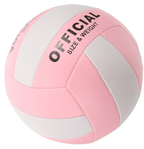 BELLIFFY Pallone da Pallavolo Indoor Rosa in Pu Eccellente Elasticità e Durabilità, Design Riconoscibile e Stile Elegante per Principianti e Giocatori Esperti