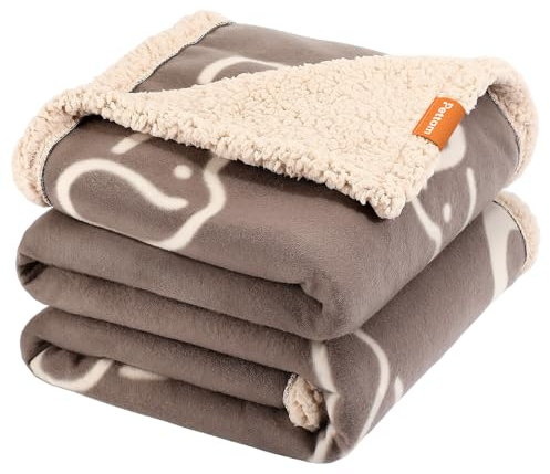 PETTOM Manta Impermeable para Perros, Lavable Manta Vellón para Perros y Gatos, Protección para Sofá Cama, 152 * 127cm