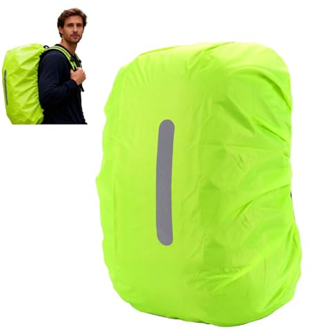 Housses de pluie imperméables pour sac à dos 30-40 L, lot de 2, housses légères avec bandes réfléchissantes, protection pluie, poussière et rayures pour école, randonnée, vélo, camping et voyage