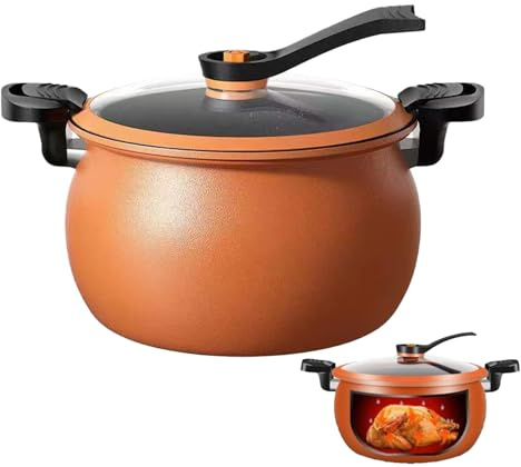 Yplkm Antihaft Schnellkochtopf,Mit Durchsichtigem Deckel Große Antihaft Multifunktionale Küchenhelfer,Reiskocher Mit Langsamgarfunktion - Für Reis Kochen Backen Haushalt Restaurant Festtage Geburtstag