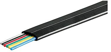 Goobay 50254 Cavo Piatto Telefonico 100m Bobina, AWG 30, CU, Rame, 6 Fili, 100m Lunghezza del Cavo