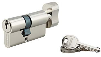 THIRARD - Cylindre à bouton 35 x 25 mm nickelé 3 clés