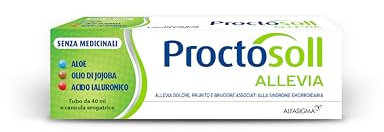 Proctosoll Allevia, Dispositivo Medico a Base di Gel per il Trattamento e la Prevenzione della Sintomatologia Legata alla Sindrome Emorroidaria, 40ml