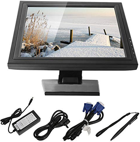 Monitores táctiles, Pantalla táctil LCD de 17 Pulgadas, LCD Led 1280x1024 px, 300 CD/m², 5 ms, con conexciones VGA, USB y HDMI, Pantalla USB para Ordenador, VGA POS, cajero, Restaurante, Bar