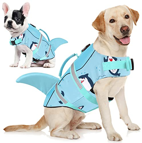AOFITEE Gilet de Sauvetage pour Chien Ripstop pour la Natation, Gilet de sécurité pour Chien, Gilet de Sauvetage réfléchissant avec flottabilité supérieure et poignée de Sauvetage