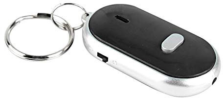 WINH Commande Vocale Porte-clés Localisateur Sifflet Anti Perte Appareil Sac à Main Lunettes Porte-clés (Noir)