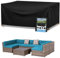 Funda para Mesa Jardín Exterior Impermeable, 420D Oxford Funda Protectora Muebles Jardín Terraza Resistente al Viento Nieve Sol, Cubierta Mesa Jardín Exterior Anti-UV 250x200x80cm