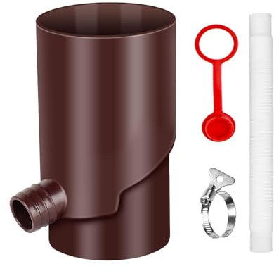 usefulbeauty Regenwassersammelsystem, Regenwasserauffangsystem, Wetterfeste, UV-beständige Regenfässer, Regenfänger, Regenauffangsystem, sammelt Regenwasser aus der Dachrinne für die Reinigung der