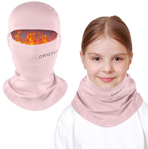 AYPOW Kinder Sturmhaube Winter 4-12, Multifunktional Winddicht Fleece Warm Skimaske Radfahren Gesichtsmaske unter dem Helm, Sturmmaske Mütze mit Halswärmer für Jungen Mädchen, Winter Outdoor Sport