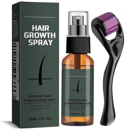 Bartwuchs set mit Titanium Derma Roller, Bartroller Kit 30 ml, Beard Roller Bartwuchs Serum öl, Bartwuchs Roller,Beard Microneedle, Bartpflege Set Bestes Geschenk für Männer