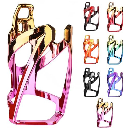 Binudum Porte-bouteille d'eau pour vélo avec vis - Léger - Pour vélo de route, VTT (jaune éclatant) et rose