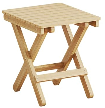 Generisch Taburete plegable – Mini banco plegable, asiento ligero al aire libre | Silla plegable duradera, taburete de retorno de madera, reposapiés simple, silla plegable compacta para trekking y uso