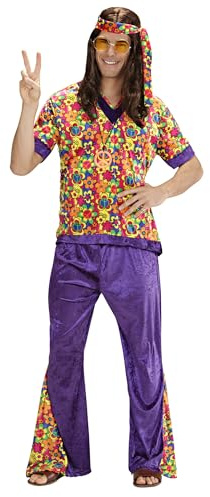 W WIDMANN MILANO Party Fashion - Costume Hippie Dude, Flower Power, Peace, Reggae, costumi di carnevale, feste a tema