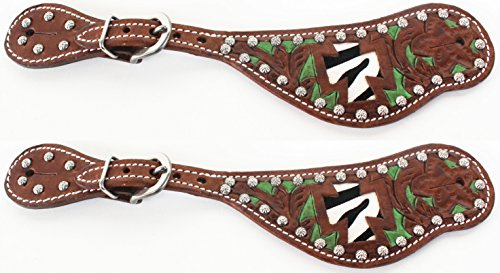 CHALLENGER Horse Western Riding Cowboy Boots Leather Spur Straps Tack 7467