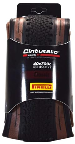 Pirelli Cinturato Gravel H Classic 340-622 (700 x 40c) Gravel Bike Tire (Classic Tan) Designed for Compact Terrain - SpeedGRIP Compound for Superior Grip in All Weather (1 Tire)