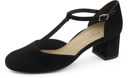 Paul Green Damen Spangenpumps, Frauen Riemchen Pumps,Ausgehschuhe,Court Shoes,stöckelschuhe,Businessschuhe,Office,büro,Schwarz (Black),39 EU / 6 UK