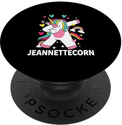 Jeannettecorn Nom Personnalisé Dabbing Licorne Jeannette PopSockets PopGrip Interchangeable